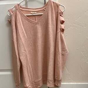 Maurices Blush Cold Shoulder Sweatshirt
